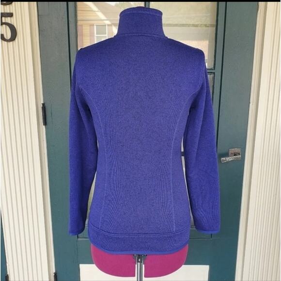Eddie Bauer Blue/Purple Quarter Zip Mock Neck Pullover Fleece Gorpcore Sweater S - Picture 2 of 6